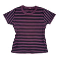 Purple and black striped baby tee