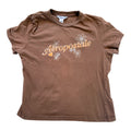 Aeropostale brown boyfriend tee with flower design