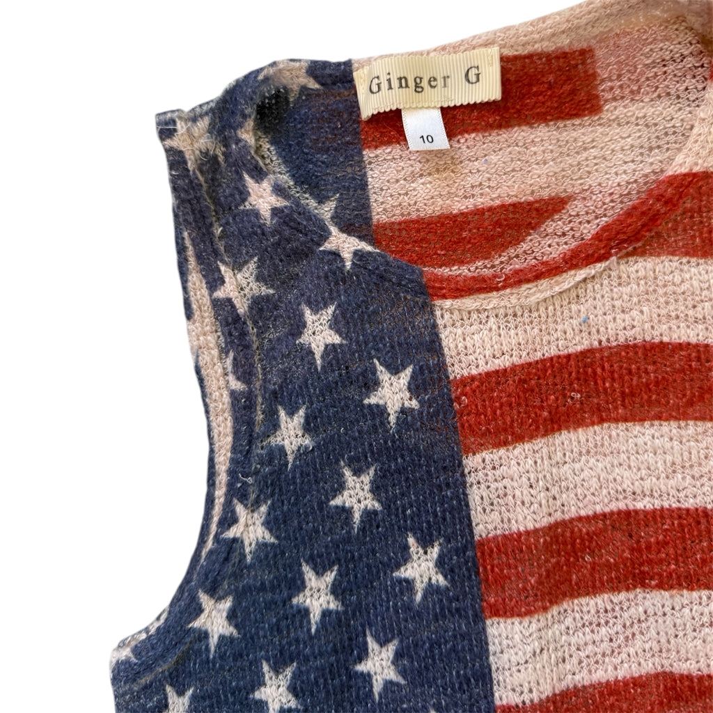 Ginger G American flag tank top