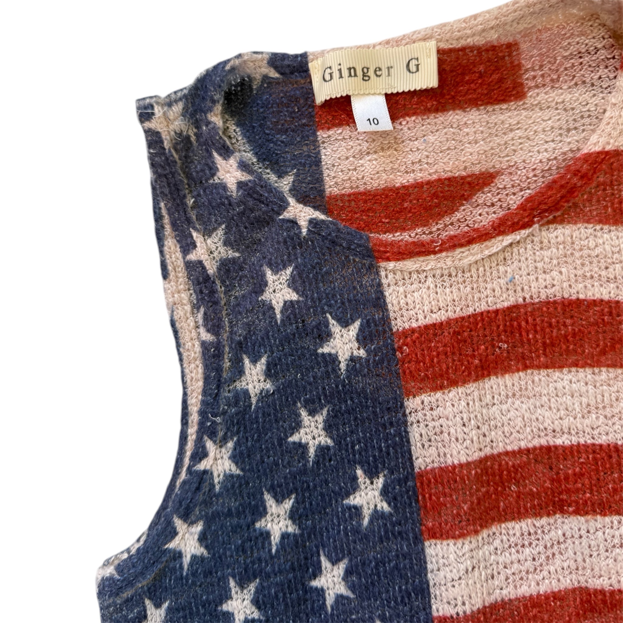 Ginger G American flag tank top